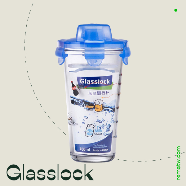 防漏環保/隨行杯推薦1：Glasslock 玻璃隨行杯 450ml/NT$459