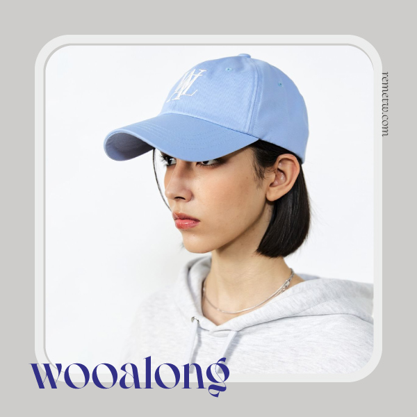 韓國帽子品牌推薦：wooalong 小標刺繡老帽