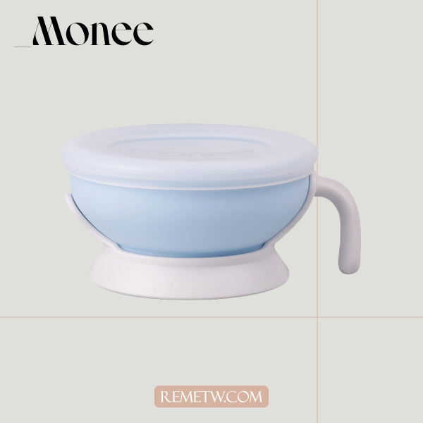 寶寶吸盤碗推薦－韓國Monee 100%白金矽膠寶寶智慧矽膠碗 NT$380