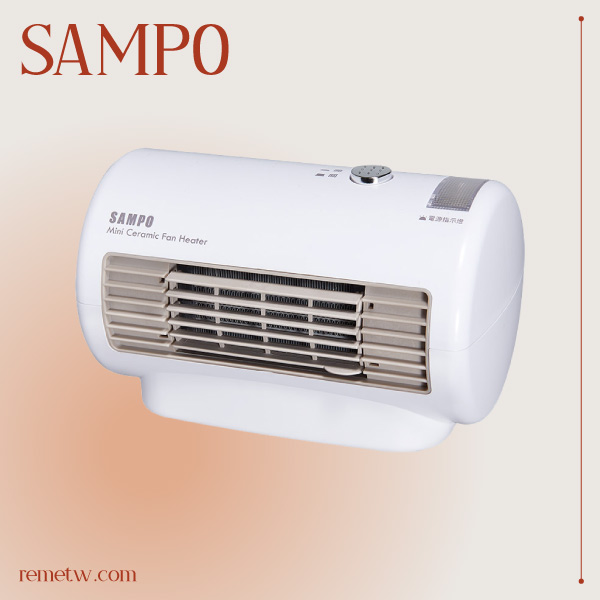 小型/迷你電暖器推薦：SAMPO聲寶 迷你陶瓷電暖器 HX-FD06P NT$1,088