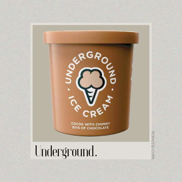 低卡冰淇淋推薦：Underground冰淇淋　1桶/NT$219 291大卡