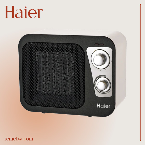 小型/迷你電暖器推薦：Haier海爾 復古陶瓷電暖器HPTC906 NT$ 1,380