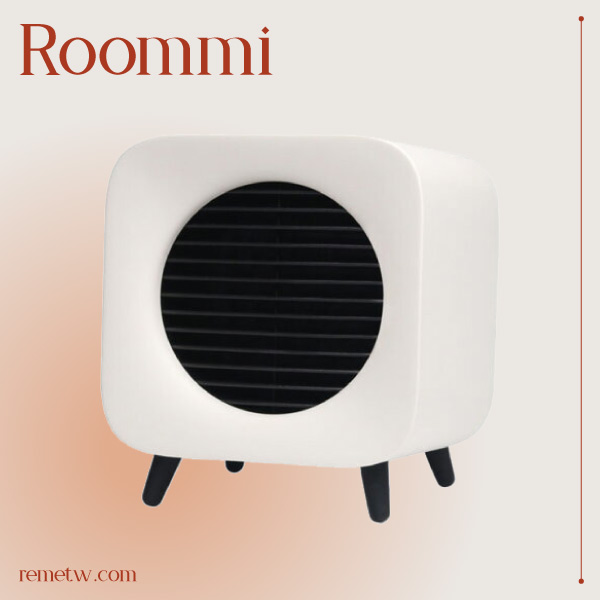 小型/迷你電暖器推薦：Roommi Cute-Cube暖風機 RMHH01W NT$1,690