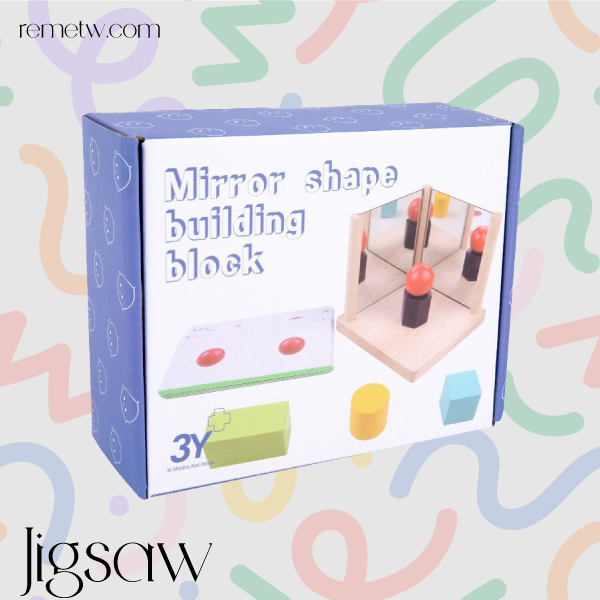 兒童益智玩具推薦5：Jigsaw 兒童益智空間思維鏡面影像建構積木遊戲 NT$472