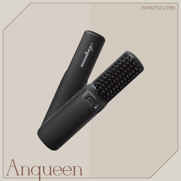 電熱直髮梳推薦：Anqueen安晴 無線溫控造型梳（霧黑特仕版）QA-N2300 NT$1,980