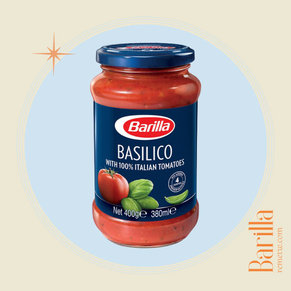 全聯/家樂福義大利麵醬推薦：barilla百味來 羅勒蕃茄義大利麵醬 400g/NT159