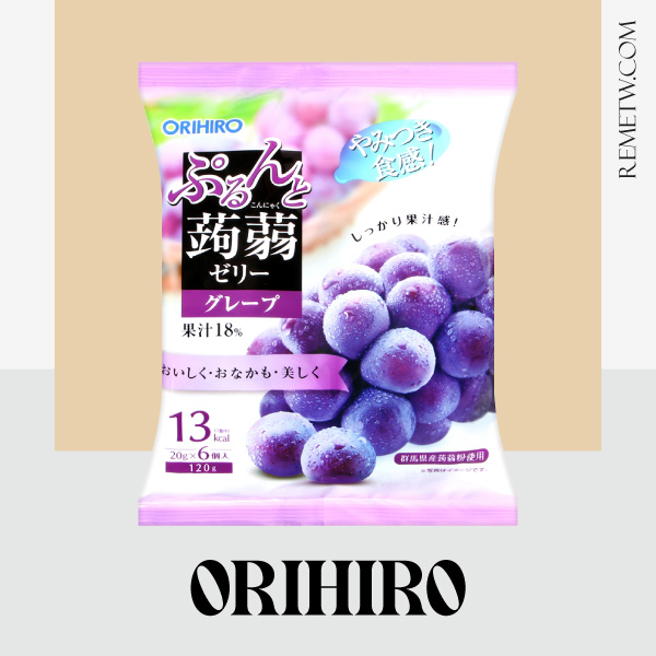 711、全家低卡零食推薦－ORIHIRO 葡萄風味蒟蒻果凍 NT$69