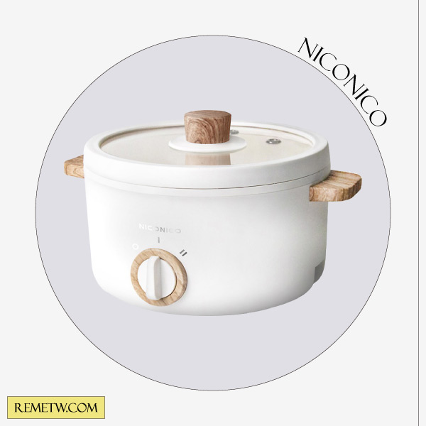 宿舍小型快煮鍋推薦－NICONICO 日式美型陶瓷料理鍋1.7L NT$1380